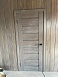 Дубовая дверь современного стиля Хай-Тек №4 грис